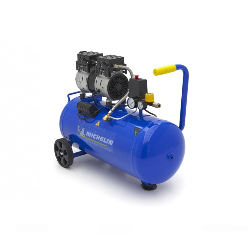 Ultra tichý - SILENT, bezolejový, vzduchový kompresor s tlumením, 8 barů, 50 l, 59 dB, 0,7 kW, 106 l/min., 230V, MICHELIN MX 50-1